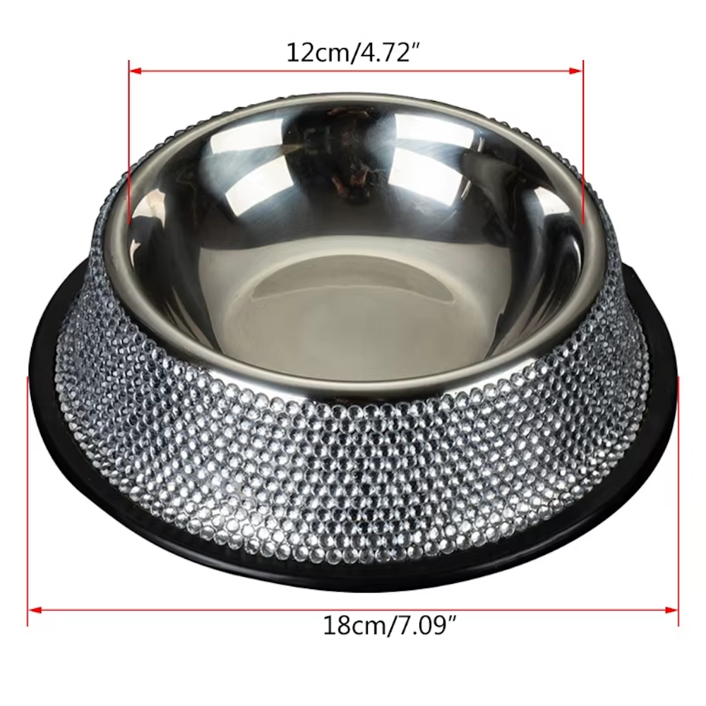 Diamante Dog Bowl