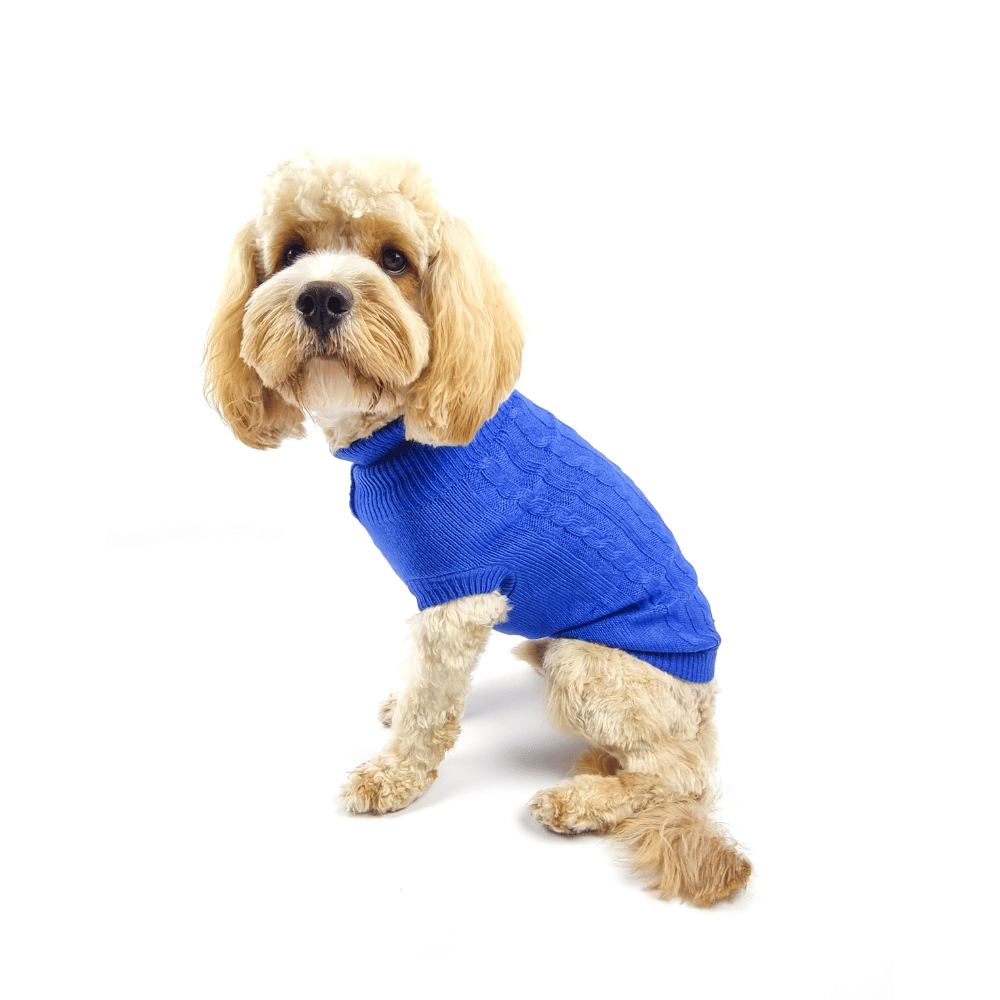 Cable Knit Jumper - Royal Blue