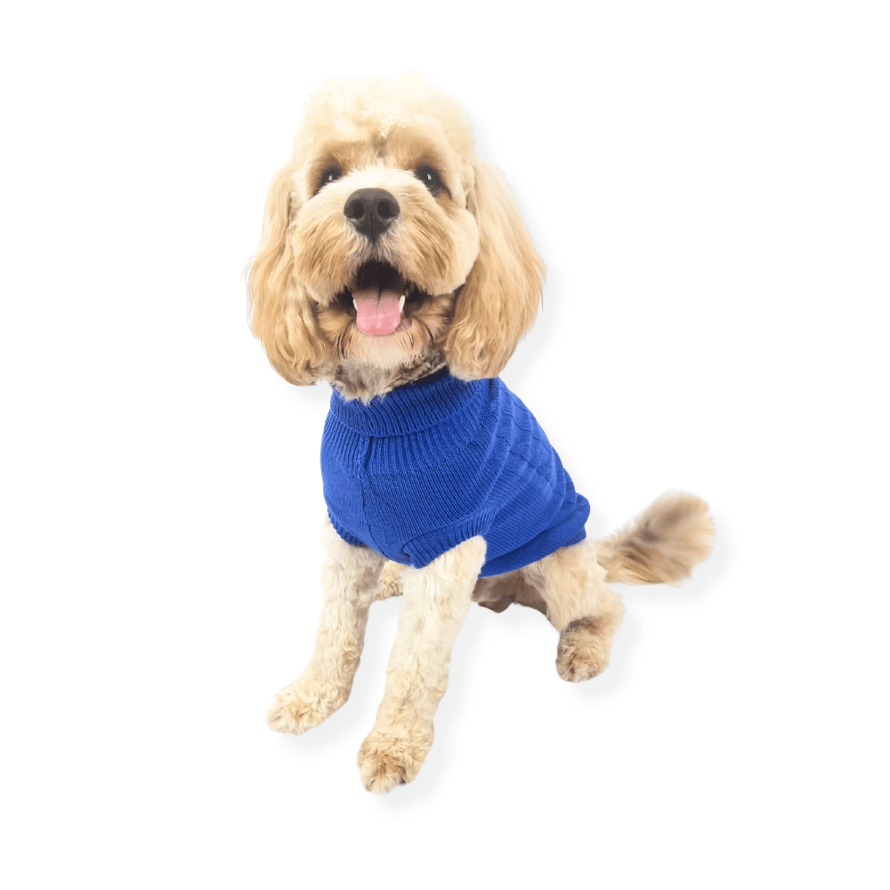 Cable Knit Jumper - Royal Blue