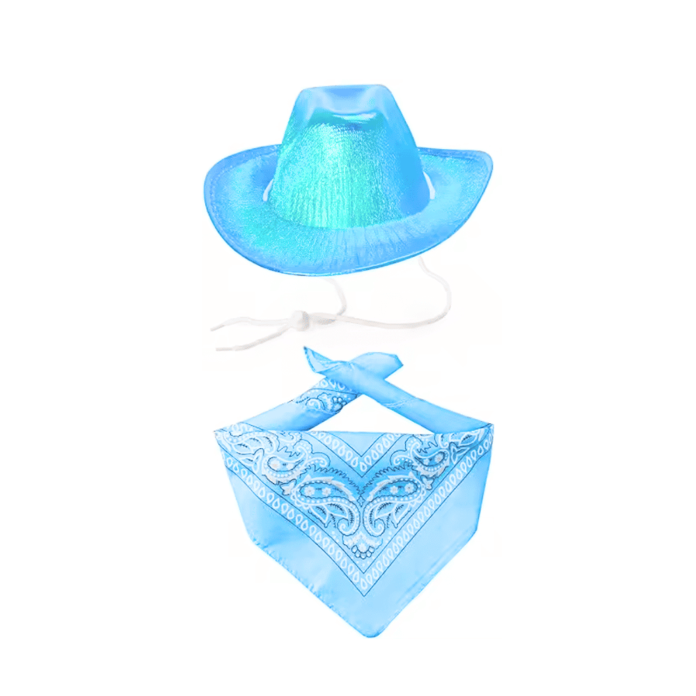 Cowboy Dog Hat and Bandana: Blue