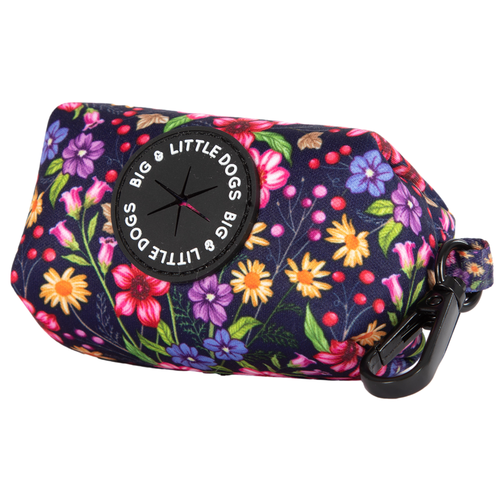 Big & Little Dogs Poop Bag Holder: Petal Paradise