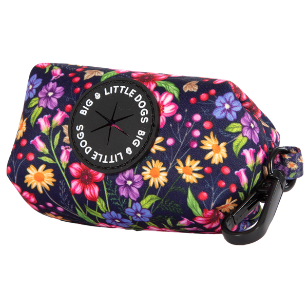 Big & Little Dogs Poop Bag Holder: Petal Paradise