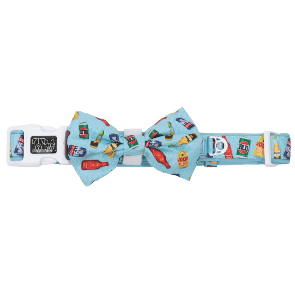 Big & Little Dogs Drinking Buddy Collar & Bow Tie