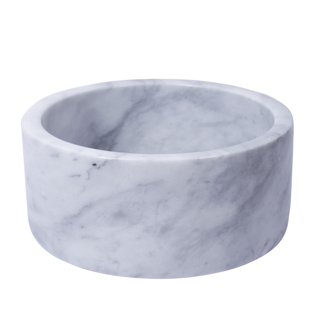 Marble Dog Bowl - White | DoggyTopia | DoggyTopia