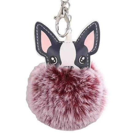 French Bulldog Keychain PU Leather - power shop